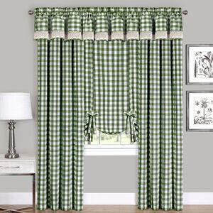 Achim Home Furnishing: Buffalo Sage Plaid Modern Window Curtain Panel : 58" x